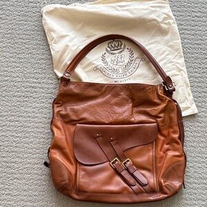 Lauren Ralph Lauren Brown Leather Shoulder Bag